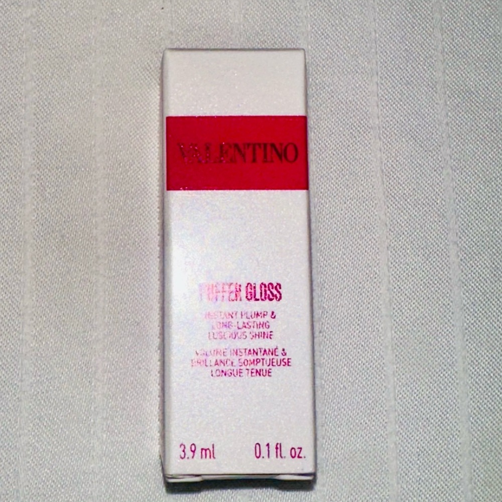 Valentino Puffer Gloss in Red and Clear